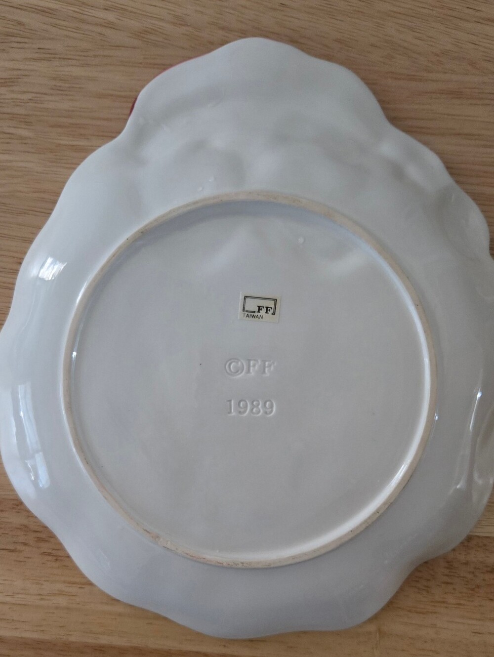 Vintage Fitz And Floyd Santa Cookie Plate Stamped 1989 - Picture 2 of 5
